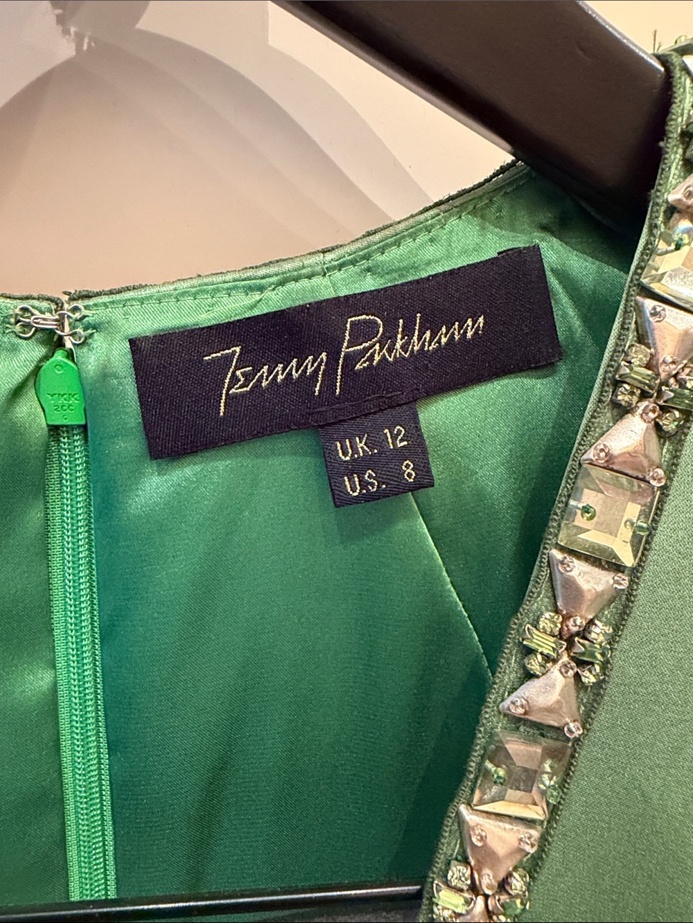 Jenny Packman Merida Beaded Satin Gown - Picture 8 of 16